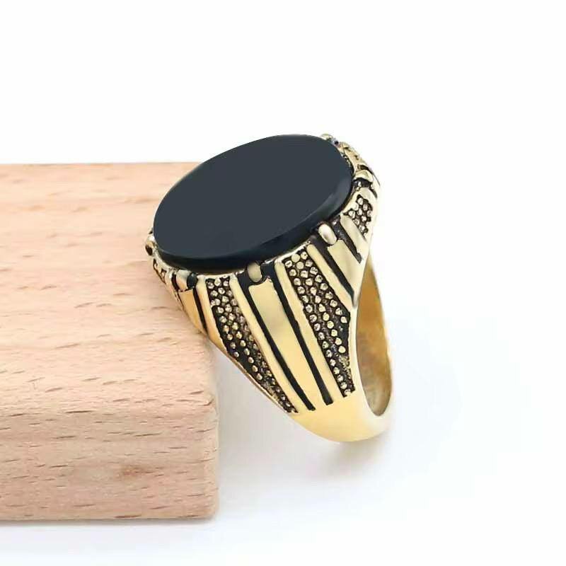 Bague Chevalière en Acier Inoxydable