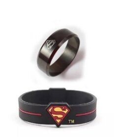 Pack of 2 Superman Ring & Bracelet FOR boy