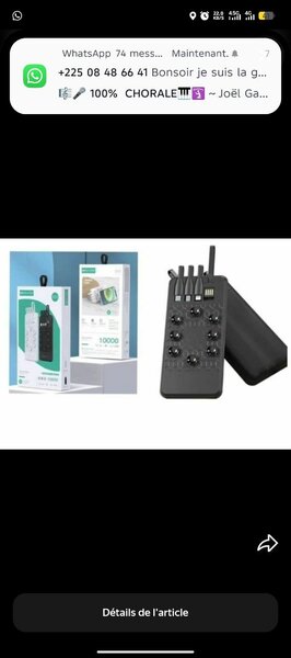 Chargeur Portable X20 10000mAh