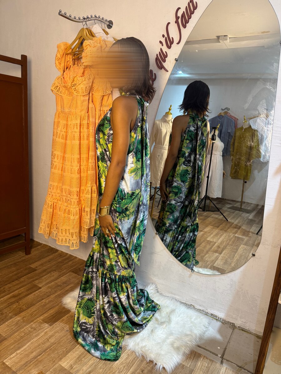 Robe Longue Tropicale Élégante