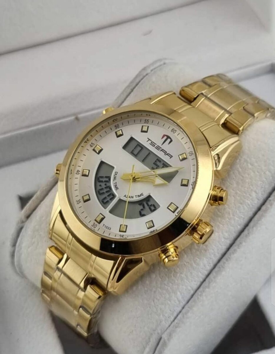 Montre Mixte Digital Or