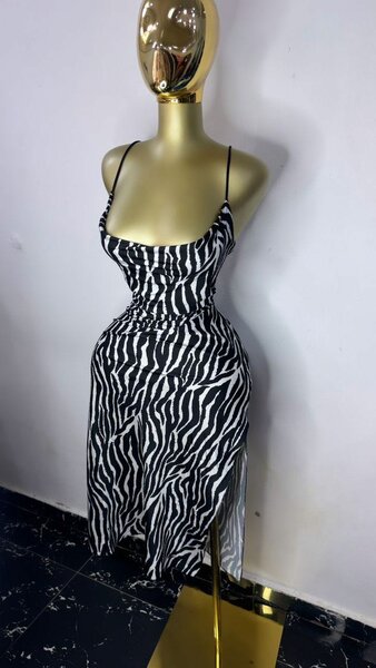 Robe Zébrée Élégante Femme