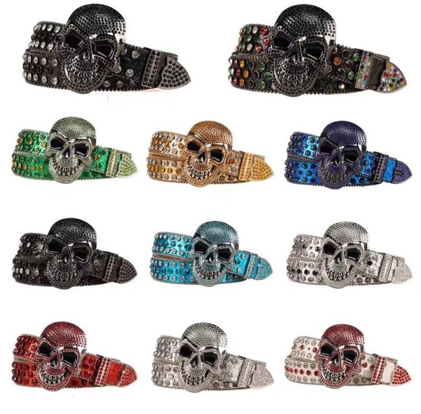 Ceinture Gothique Crâne Style Punk