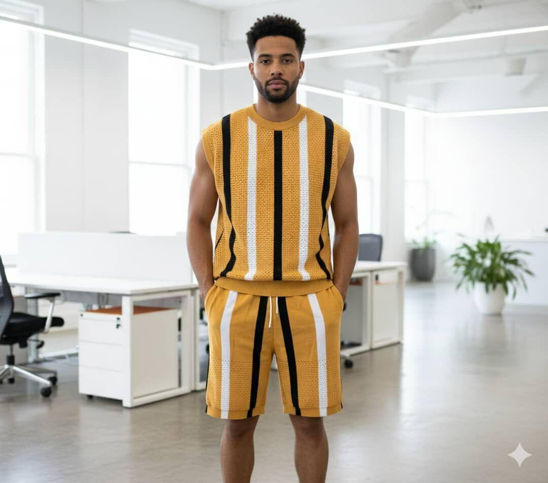 Tenue d'été rayée