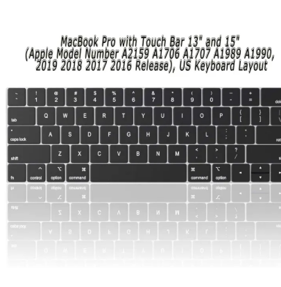 keyboard cover for Macbook laptop-Model A2179 A2337 M1-Air 13 Inch & M2 Pro 13 Inch, 15 Inch(with or Without Retina Display, 2015 or Older Version)-A2338-A2289 A2251-A2159, A1989, A1990, A1706, A1707 Mac book Keyboard cover All Model