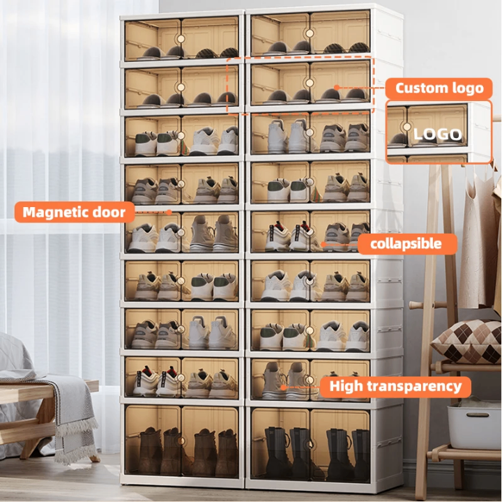 Boîte de rangement chaussures transparente