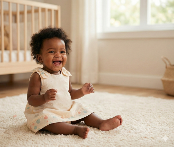 Robe Bébé Pompom Vanilla