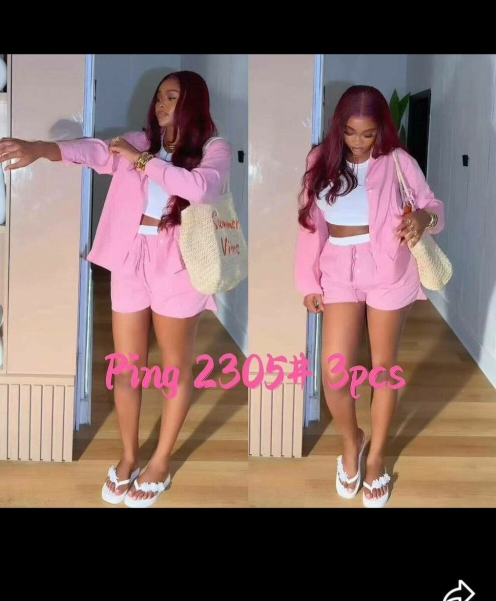 Ensemble Femme Rose 3 Pièces