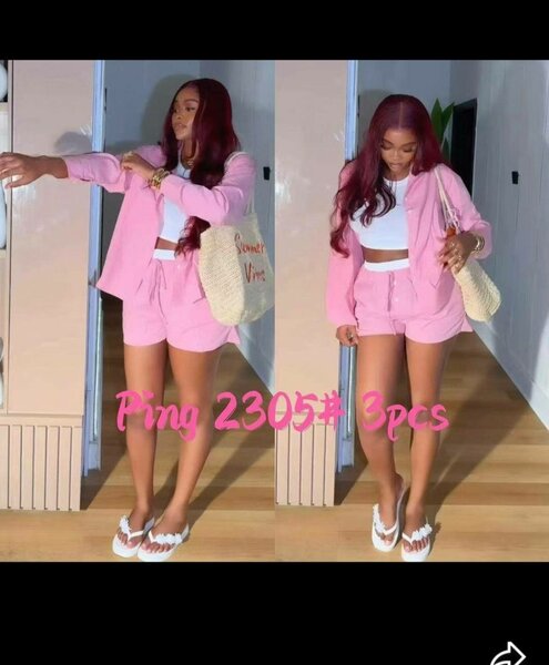 Ensemble Femme Rose 3 Pièces