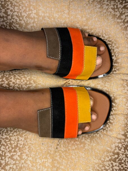 Sandales multicolores chic