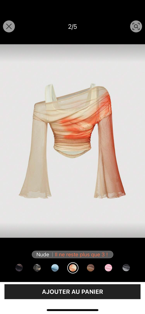 Top asymétrique tendance