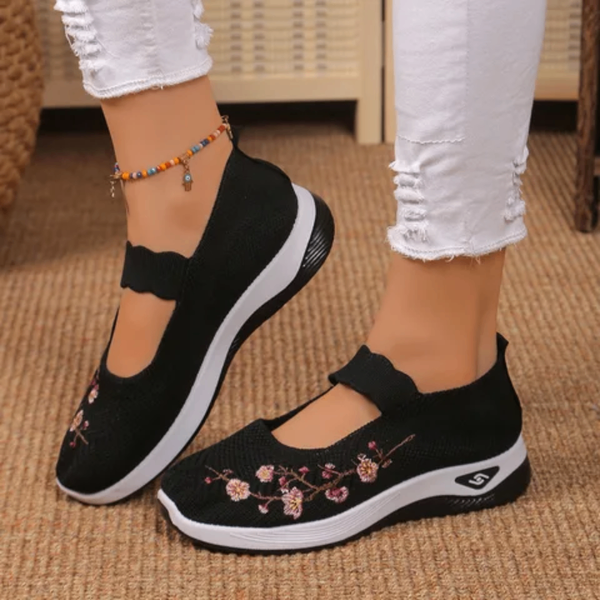 Baskets brodées décontractées