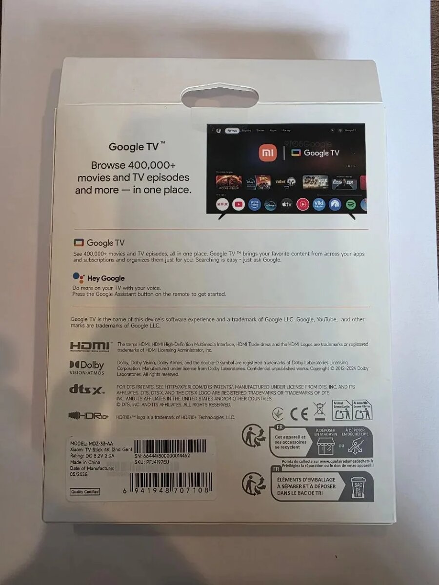 Xiaomi TV Stick 4K Google TV