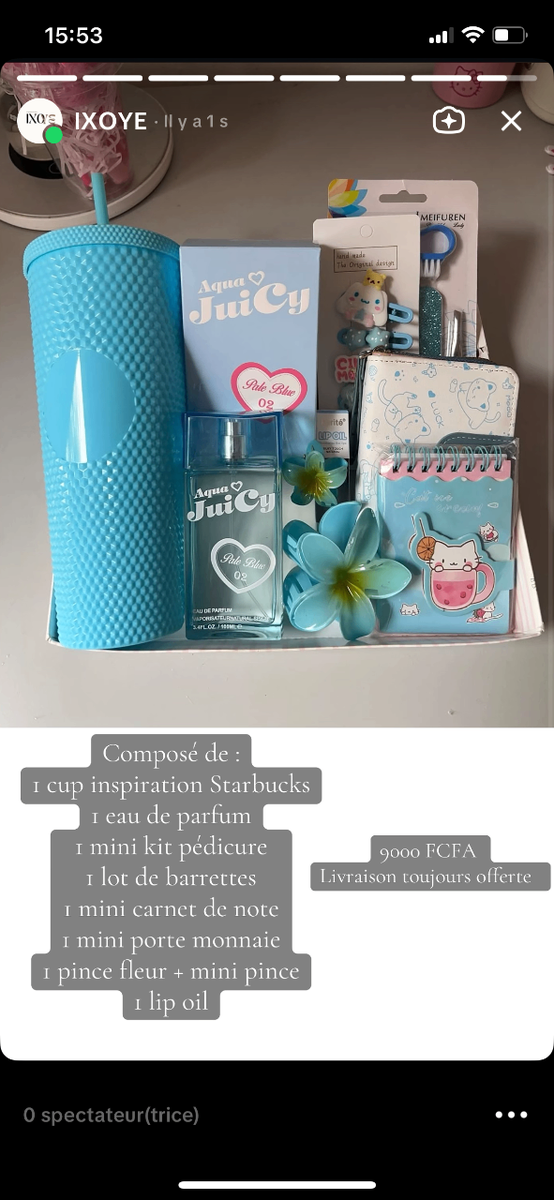Coffret Cadeau Bleu Élégant