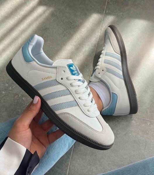ADIDAS SAMBA BLUE AND WHITE