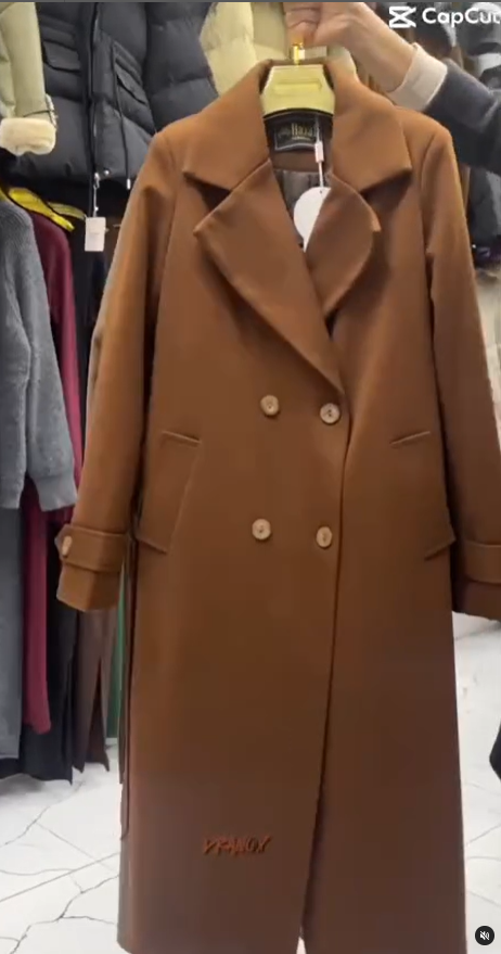 Пальто на зиму коричневое 