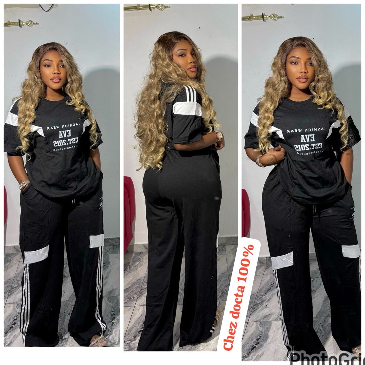 Tenue décontractée à bandes