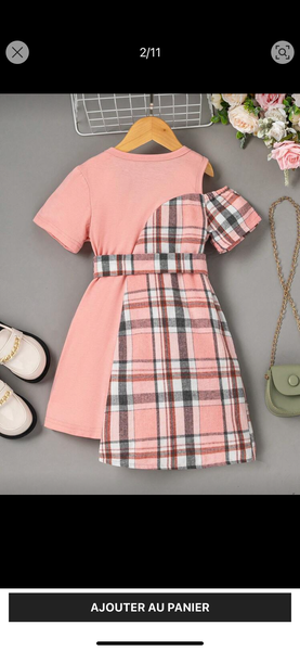 Robe Enfant Carreaux Mode 5ans