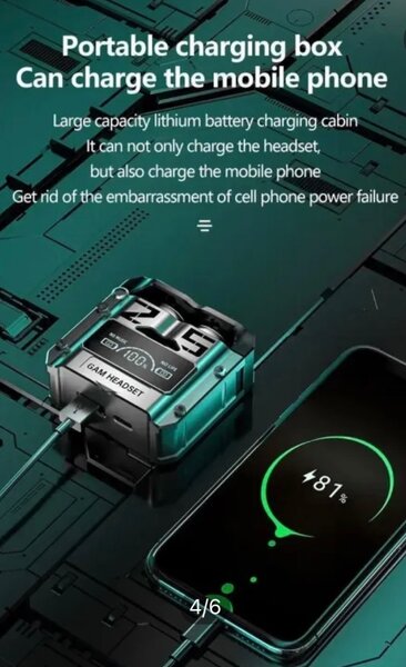 M25 Wireless 5.3 Gaming Earbuds With Built-In Dual Modes Gam