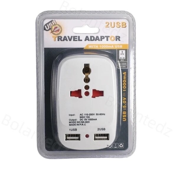 Adaptateur de Voyage 2 USB