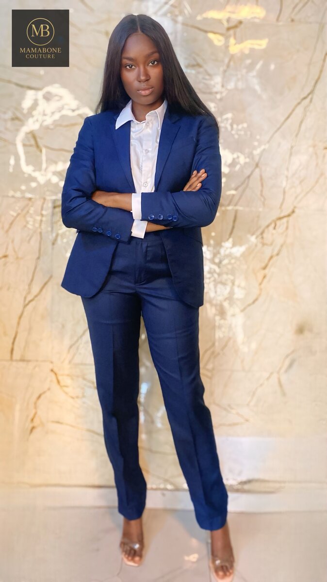 Tailleur Femme Élegant Bleu