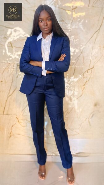 Tailleur Femme Élegant Bleu
