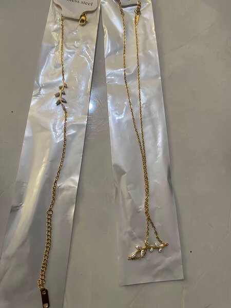 Colliers et Boucles d'Oreilles en Acier Inoxydable Doré