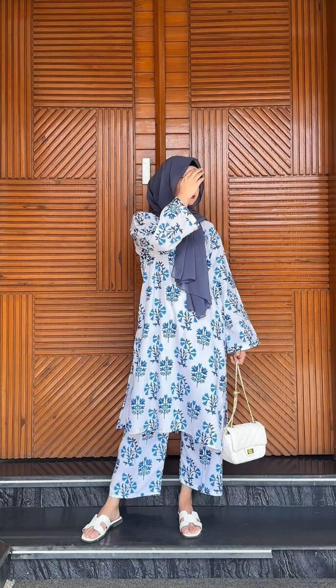 Stitched Printed Linen Suit