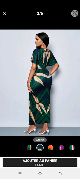 Robe Maxi Imprimé Élégante