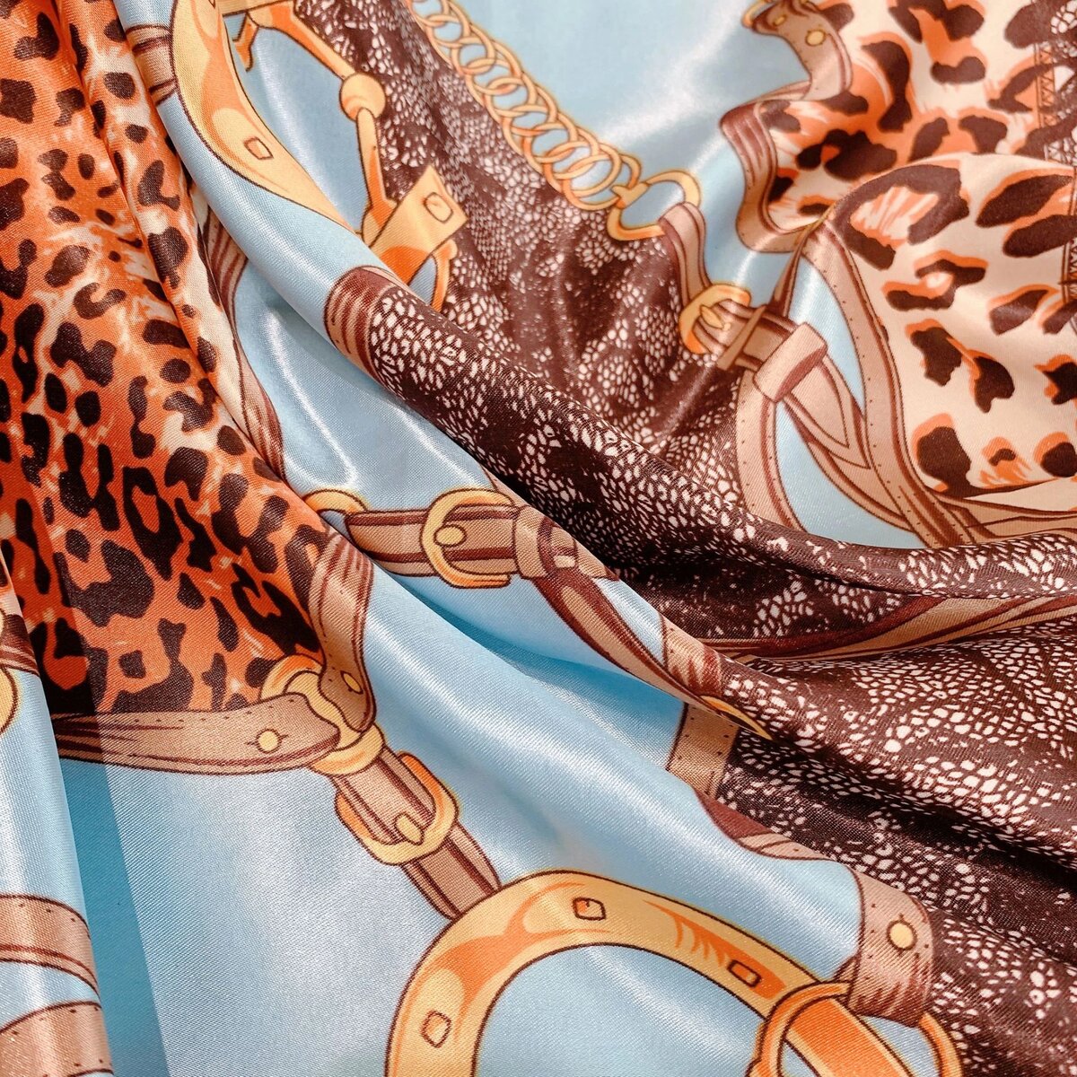 Tiger Print Silk Scarf