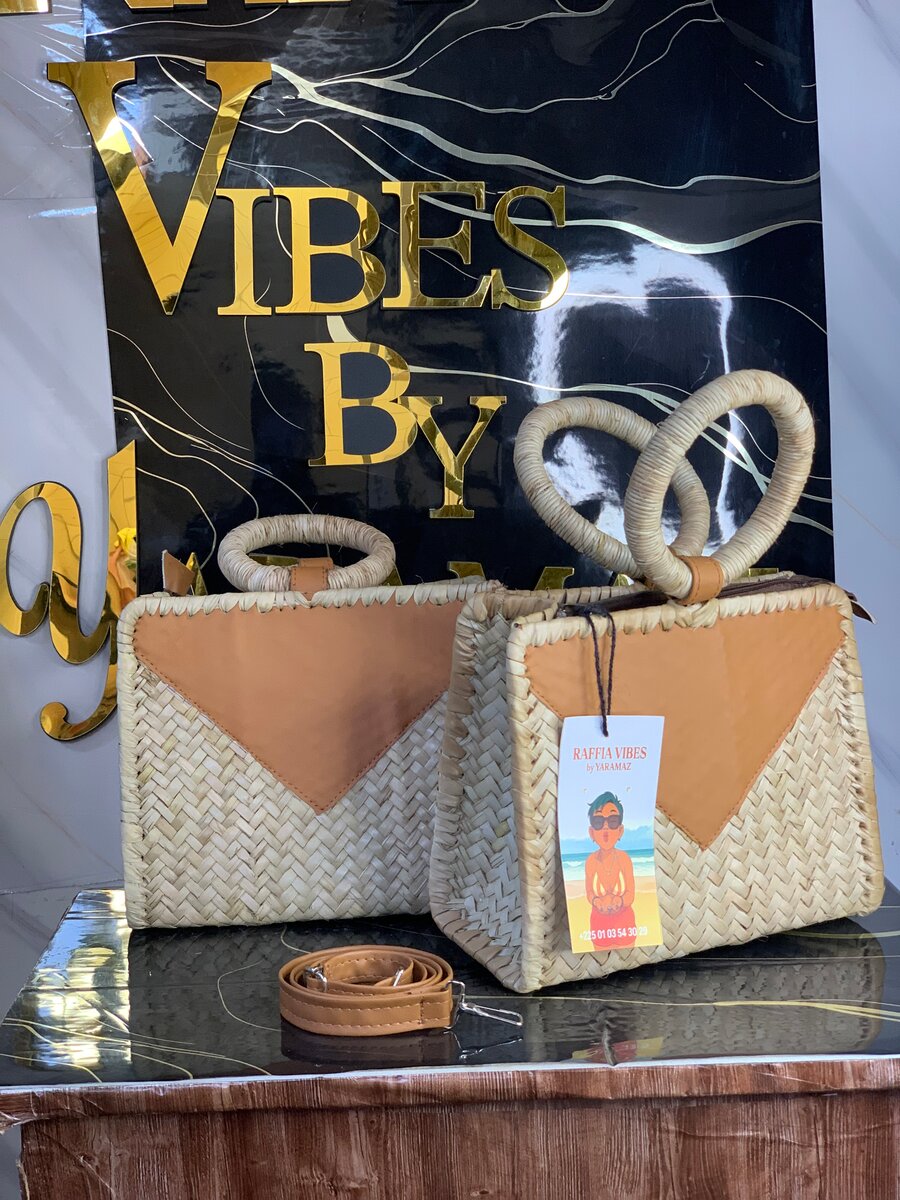 Sac en osier avec anses doubles