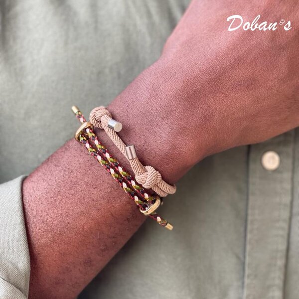 Duo bracelets à corde réglage