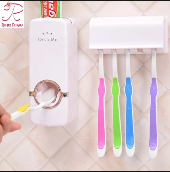 Toothpaste Dispenser & Brush Holder