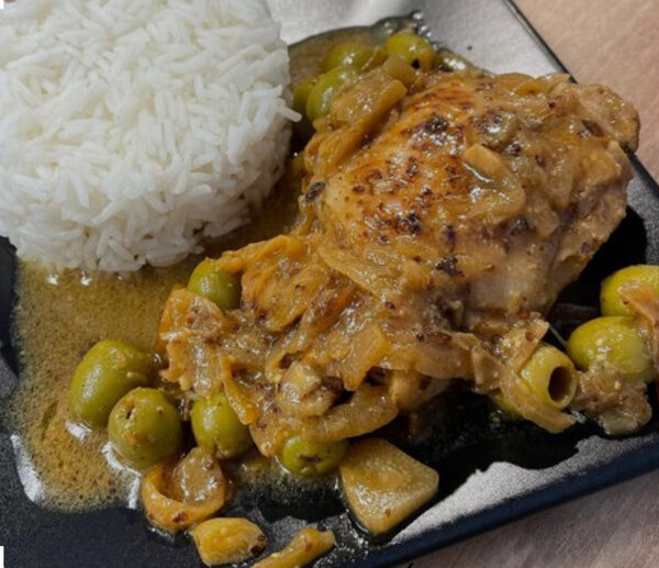 Délicieux plat de ris et poisson