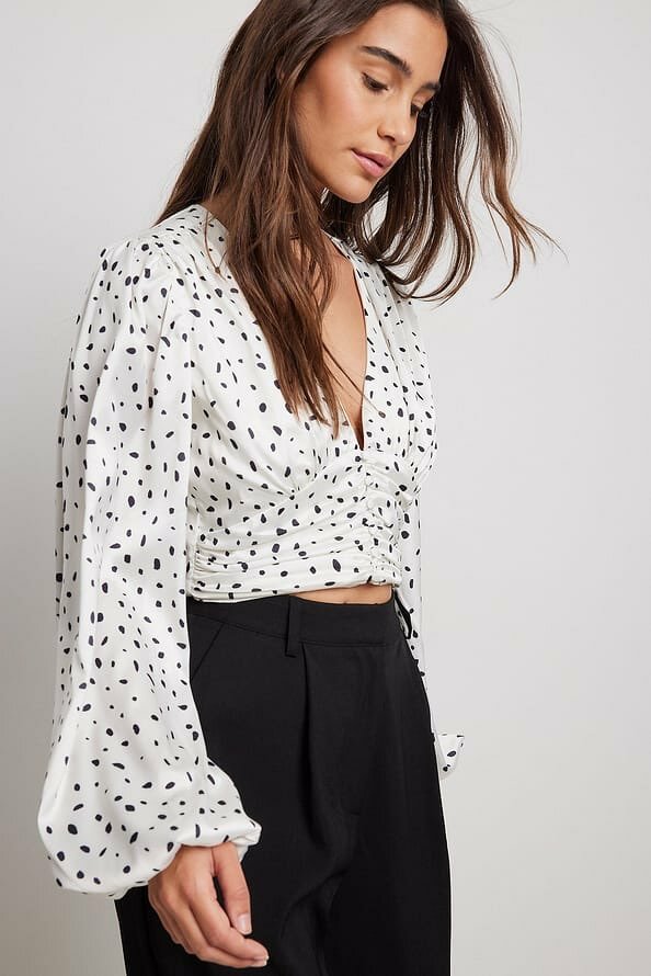 Polka Satin Blouse