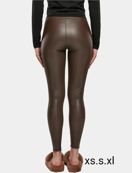 Leggings en simili-cuir taille haute