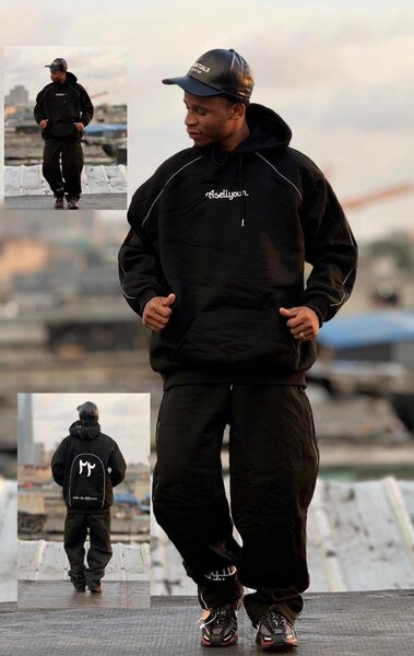 Ensemble streetwear noir homme