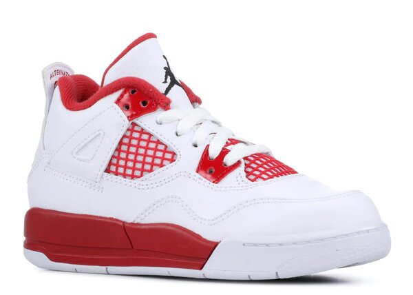 Baskets blanches et rouges homme
