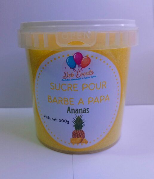 Sucre Barbe à Papa Ananas
