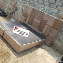 custom made bed with a high base