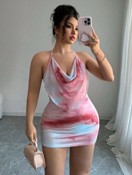 Robe Dos Nu Tie-Dye Femme