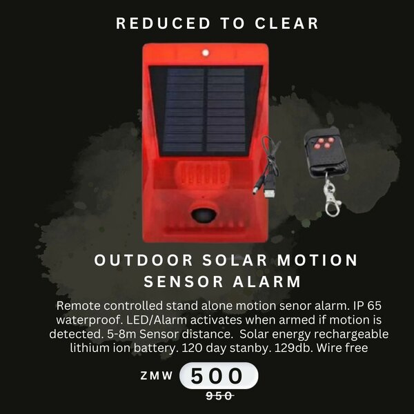 Outdoor solar motion sensor alarm