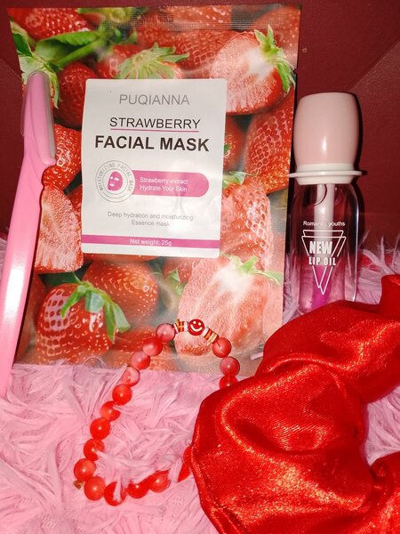Masque Visage Fraise et Huile Lèvres