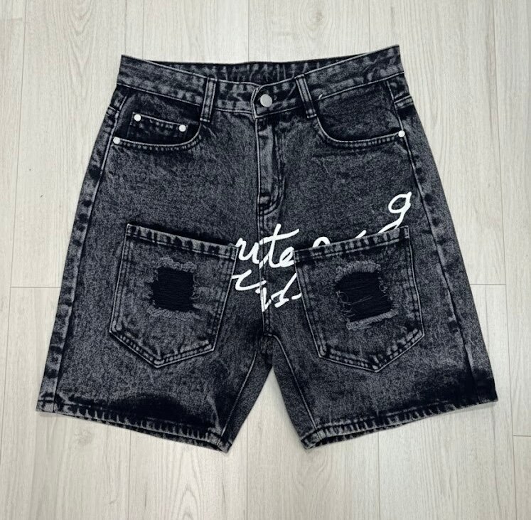 Short en denim style décontracté