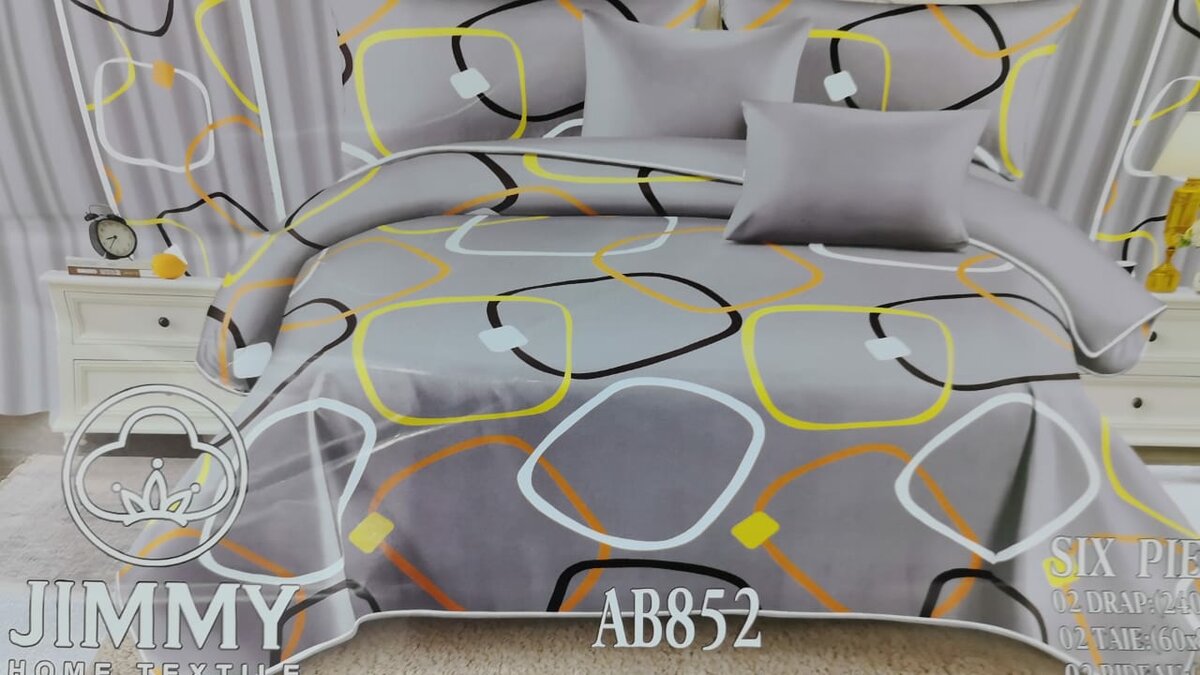 Parure de lit moderne 6 pièces