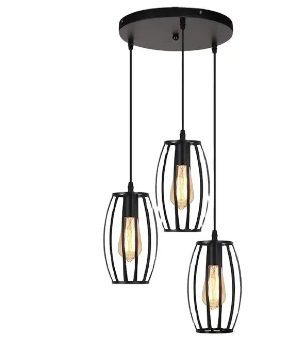 3 in 1 Drum Shape Hanging Light (Without Bulb) | Hanging Light | Pendant Light | Modern Ceiling Light for Home, Office, Living Room Decoration