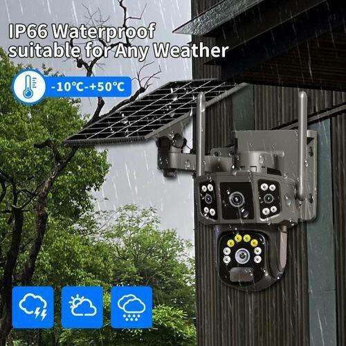 Caméra extérieure solaire étanche