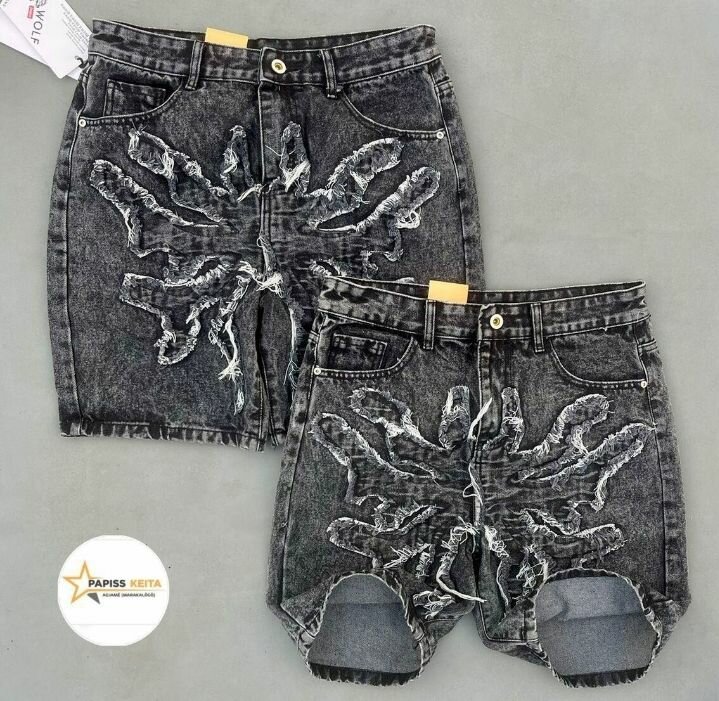 Shorts en jean déchiré