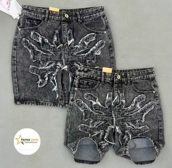 Shorts en jean déchiré