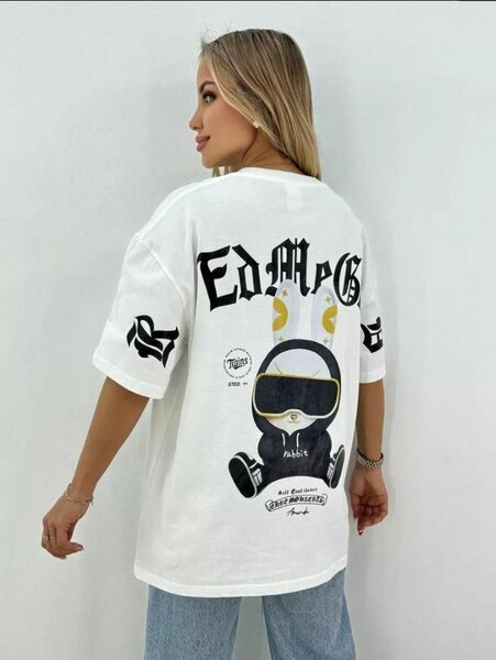 T-shirt imprimé streetwear unisexe